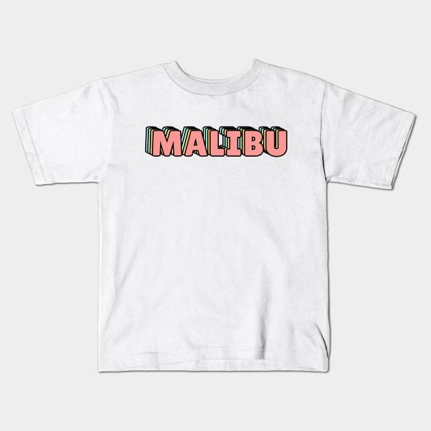 MALIBU PASTEL Kids T-Shirt by lukassfr